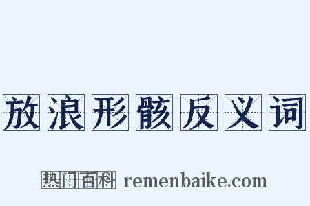 放浪形骸反义词是什么意思的图片